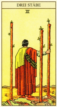 Tarot Tageskarte - 3 Stäbe