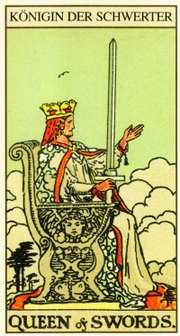 Tarot Tageskarte - Koenigin der Schwerter