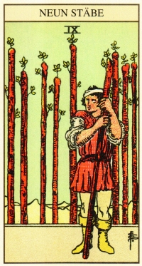 Tarot Tageskarte - 9 Stäbe