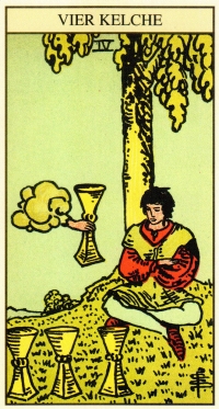 Tarot Tageskarte - 4 Kelche