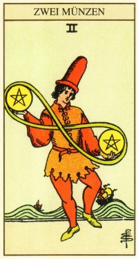 Tarotkarte - 2 Münzen