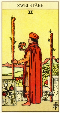 Tarot Tageskarte - 2 Stäbe